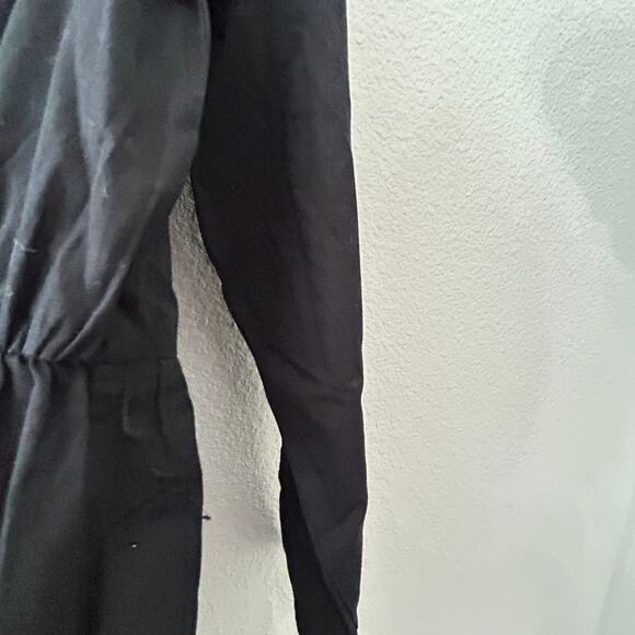 NEW J. Crew Long-sleeve Poplin Shirt-dress Black Sz 12 Large Minimalist Capsule - Picture 8 of 12